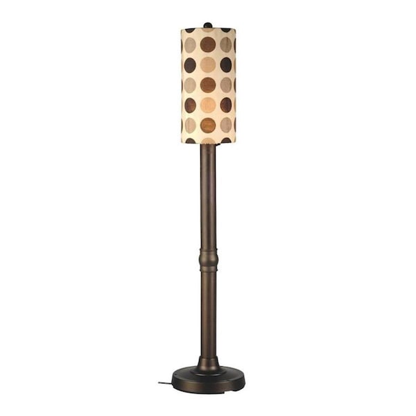 Brilliantbulb Coronado 58 in. Floor Lamp 47277 w/2 in. white body and mojito coffee bean Sunbrella shade fabric BR2112404 - main
